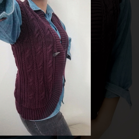 Chaps Cabled Sweater Vest - Picture 1 of 5